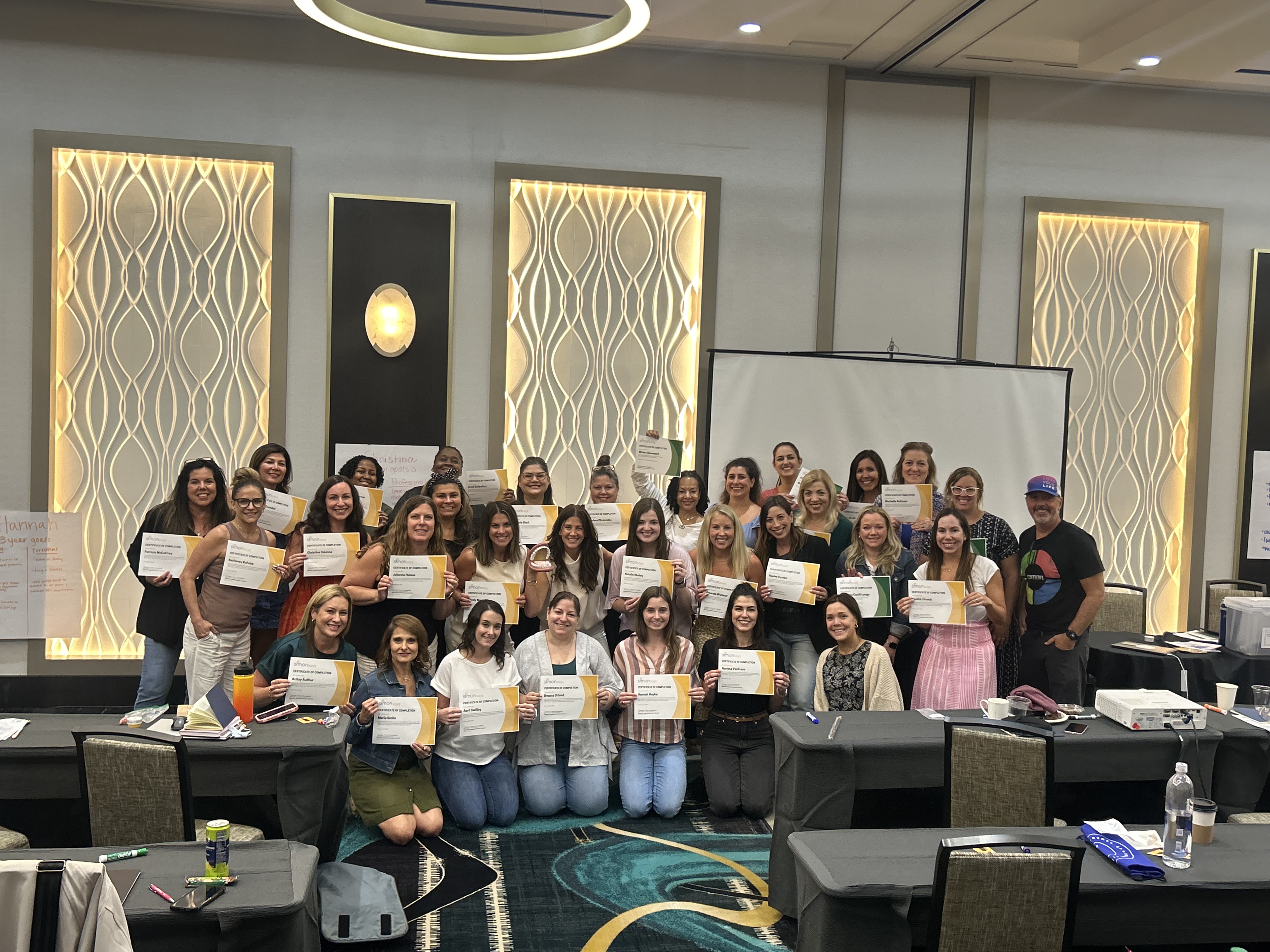 SLPs at the Simon Says Myo Institute live in-person myofunctional certification conference