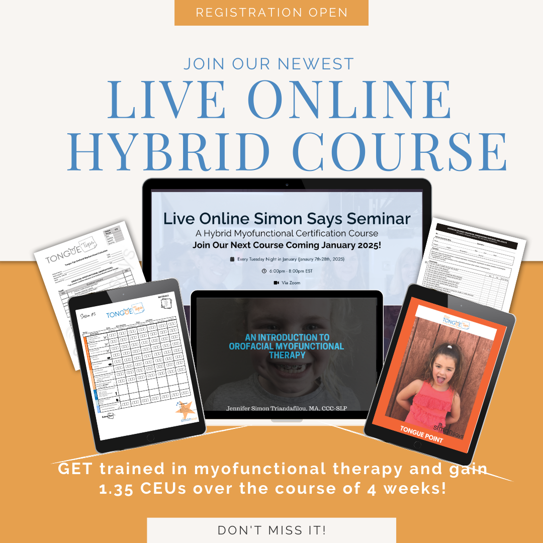 Live Online Hybrid Myofunctional Certification — four-week Zoom cohort with Jennifer