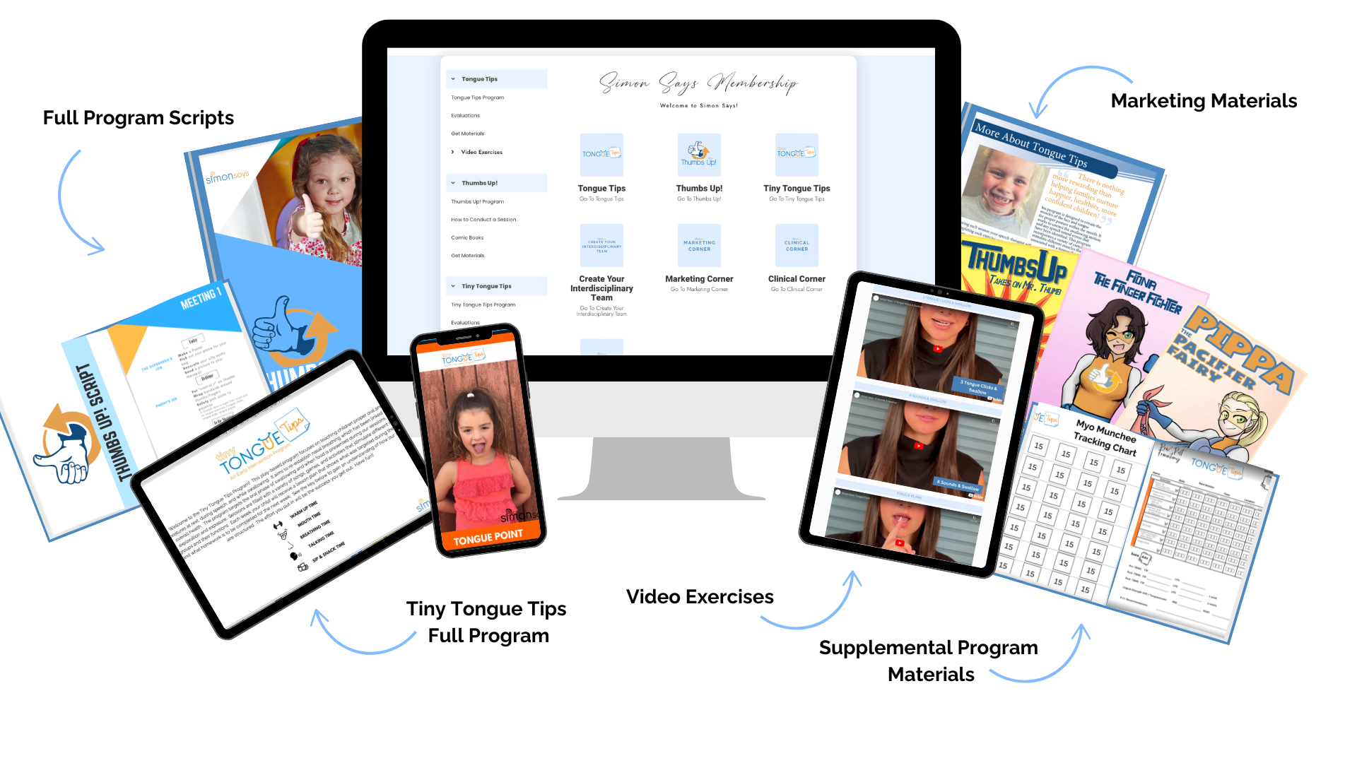 Inside the Simon Says Myo Institute membership portal for SLPs